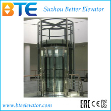 Traction Vvvf Circular Panoramic Passenger Elevator with Horizontal Rotating